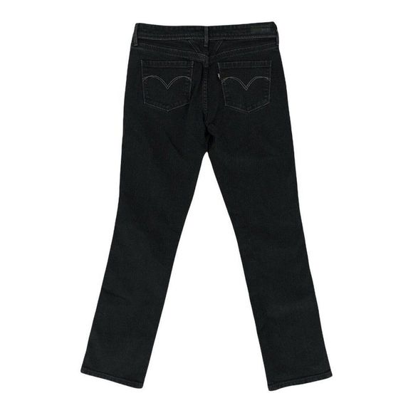 Levis Womens Jeans Black 30 Straight Demi Curve Denim Stretch Classic Rise Adult - Picture 4 of 12